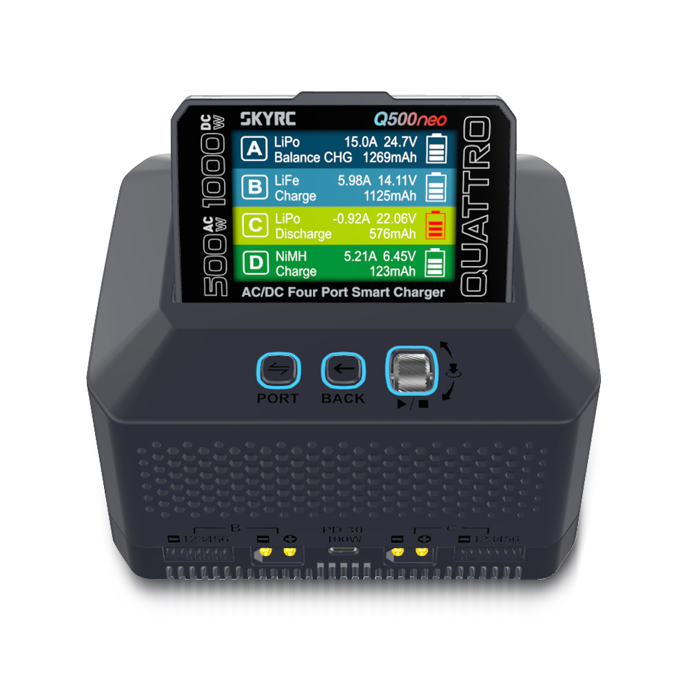 SKYRC Q500neo Charger 4×25A Po - Power Supply 500W 评论和价格