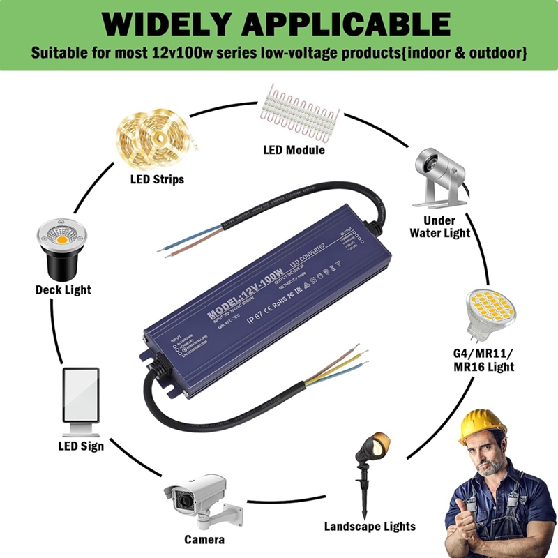 ●12V LED Driver IP67 Waterproo - Ac Power Supply 评论和价格