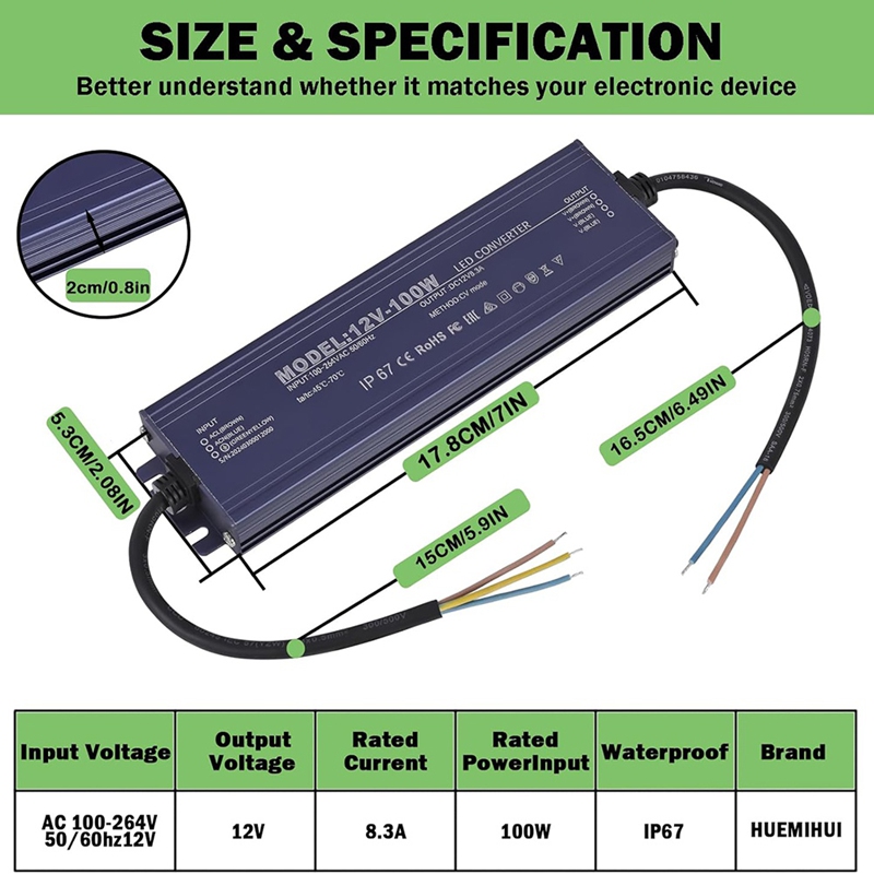 ●12V LED Driver IP67 Waterproo - Ac Power Supply 评论和价格
