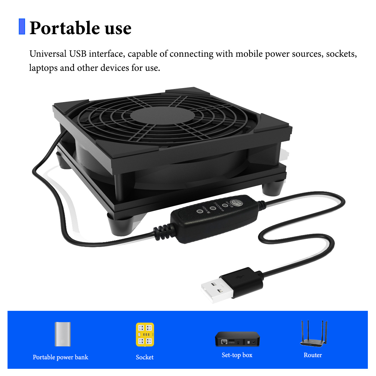USB 3-Speed Quiet Cooling Fan  - Pc Power Supply 评论和价格