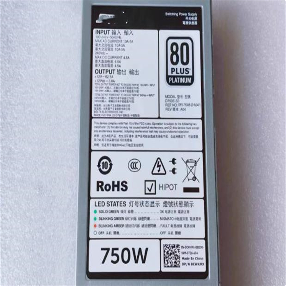 FOR DELL PowerEdge R740 R730 R - Power Supply 750W 评论和价格