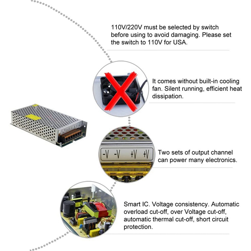 DC 12V 15A 180W Power Supply T - Dc Power Supply 12V 评论和价格