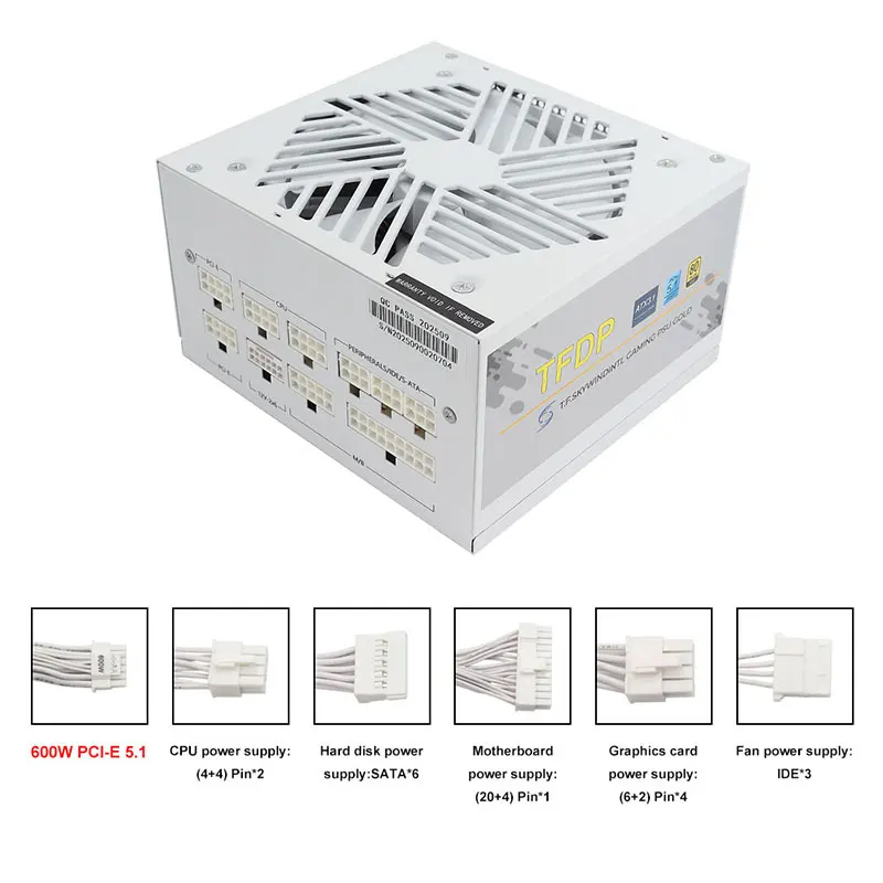 White 750w 850w 1000W 1200W Wa - Power Supply 750W 评论和价格