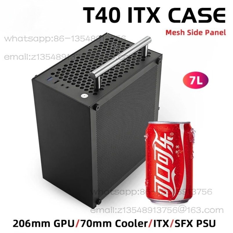 T40 Mini ITX Black Case 7L Gam - Psu Computer 评论和价格